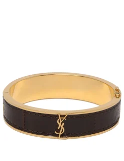 Cassandre leather and metal bracelet