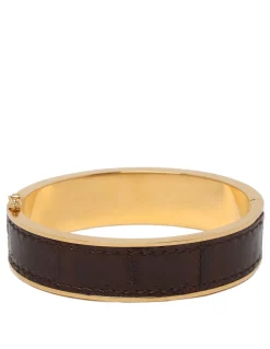Cassandre leather and metal bracelet