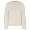 Chalk white wool blend sweater