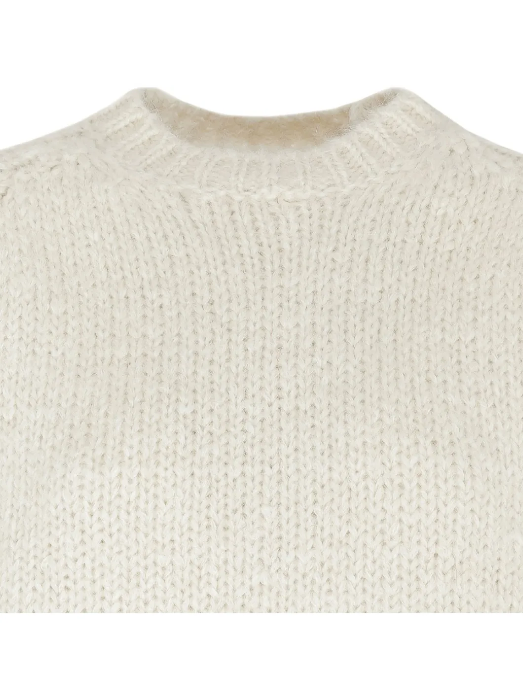 Chalk white wool blend sweater
