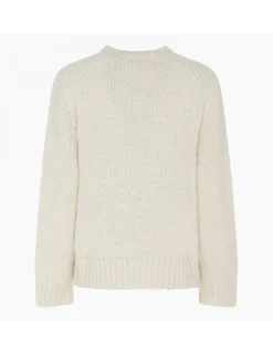 Chalk white wool blend sweater