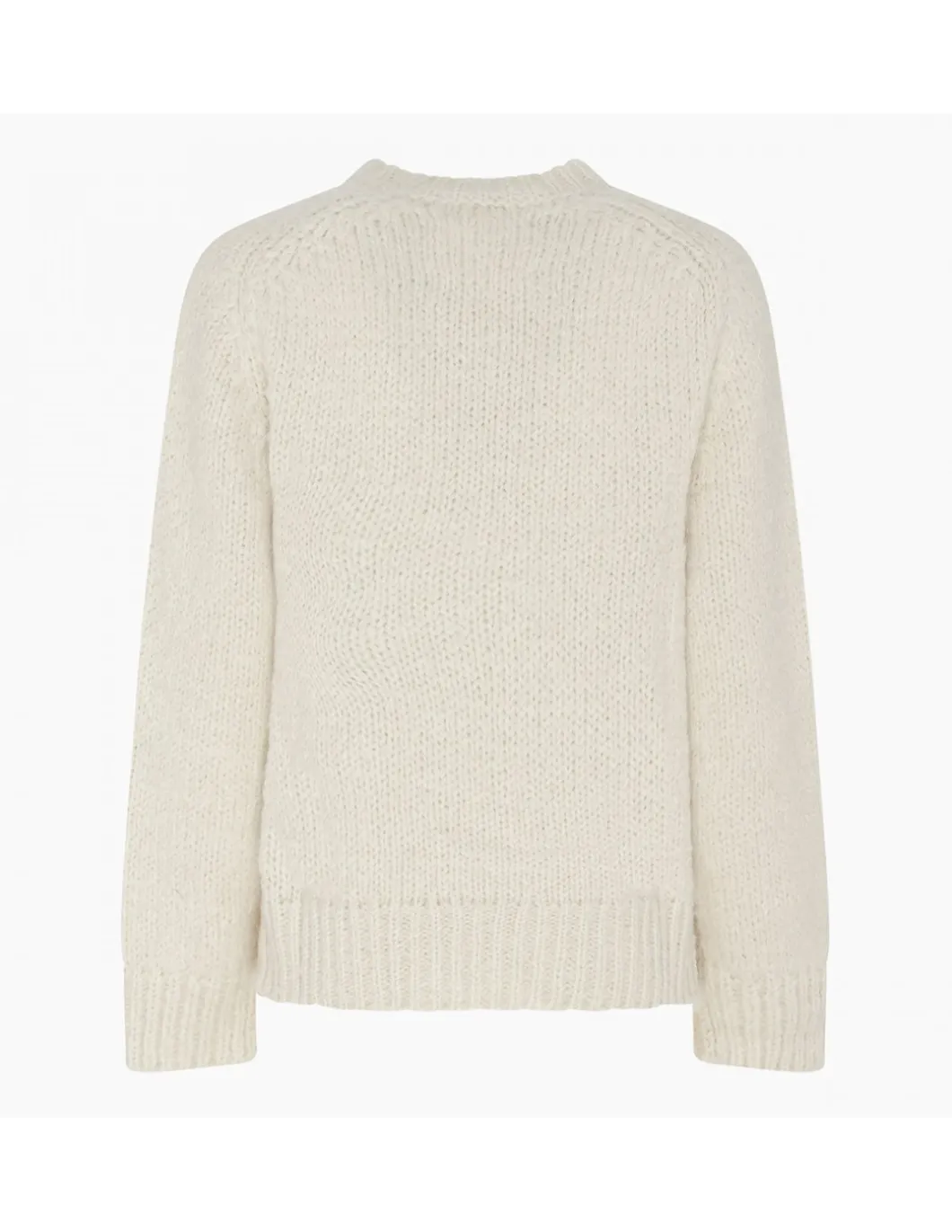 Chalk white wool blend sweater