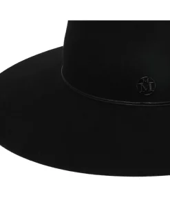 Charles black soft felt fedora hat