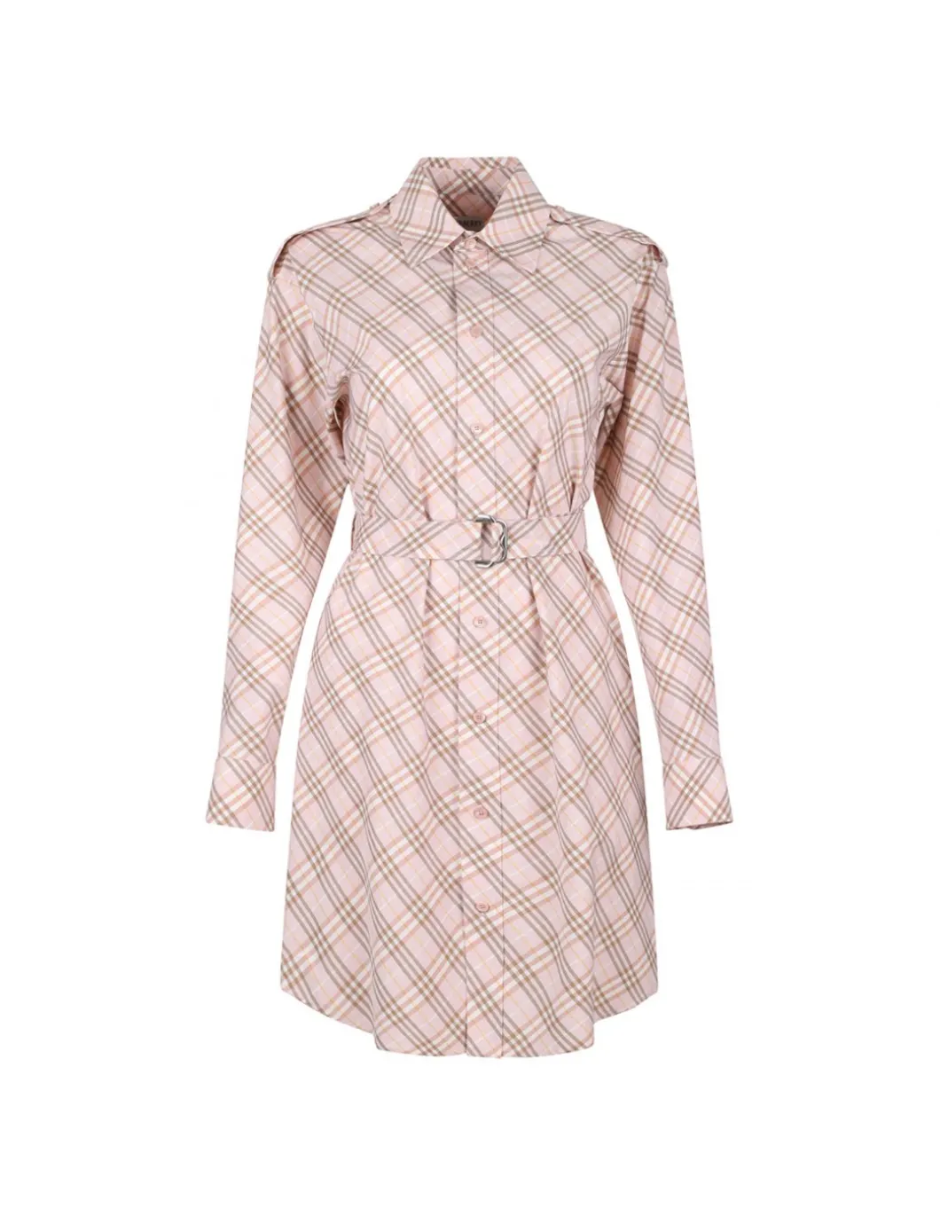Check cotton shirt dress