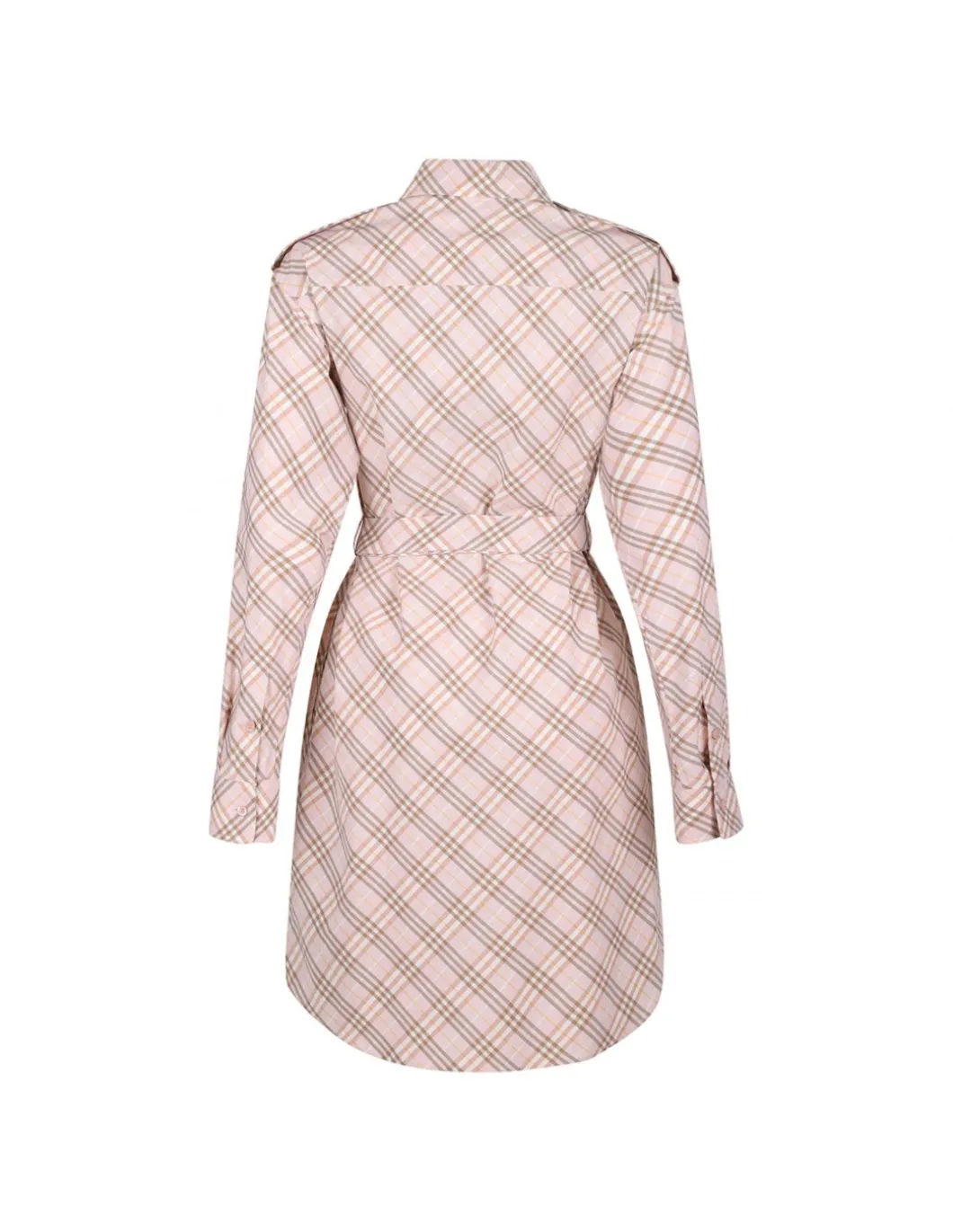 Check cotton shirt dress