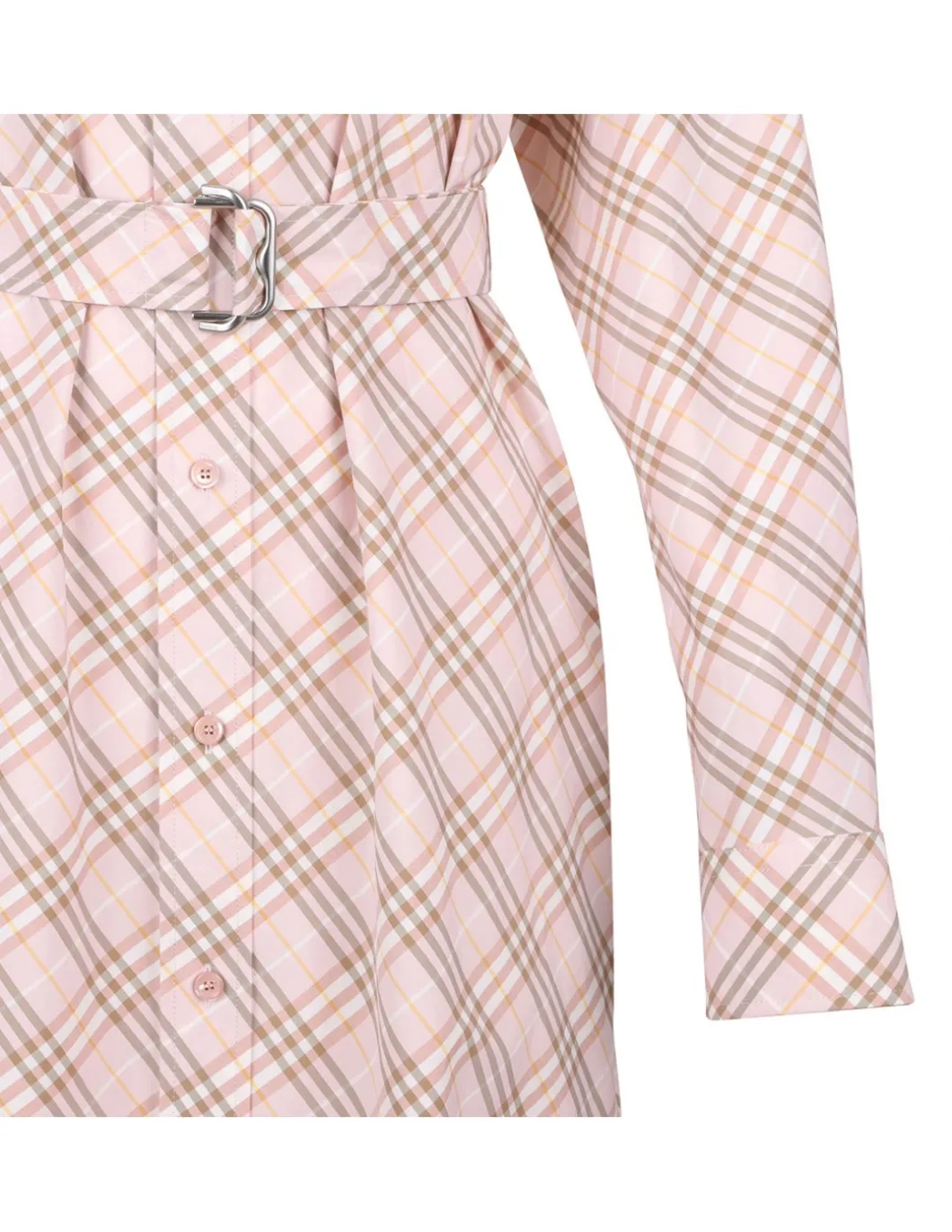 Check cotton shirt dress
