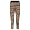 Check stretch jersey leggings