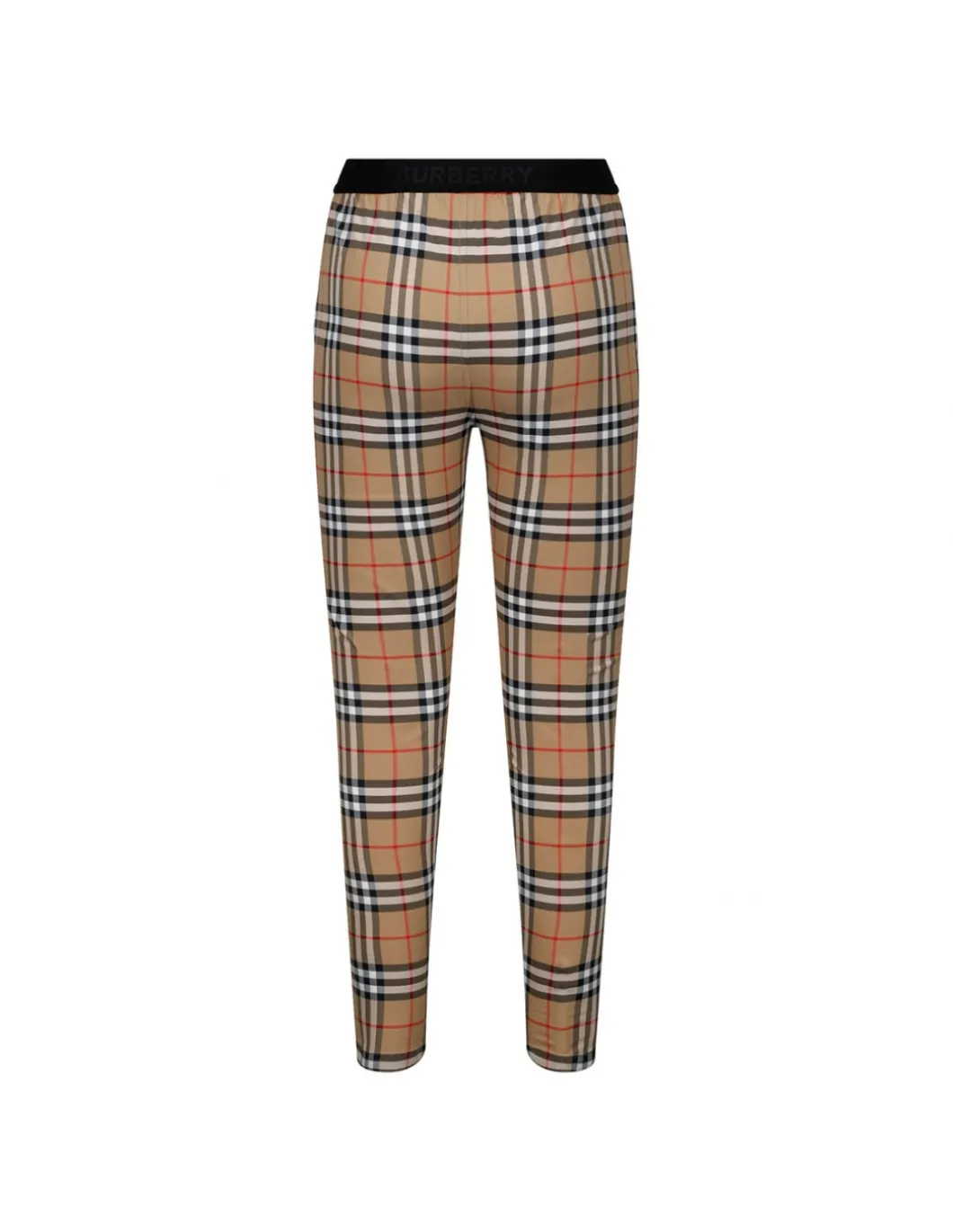 Check stretch jersey leggings
