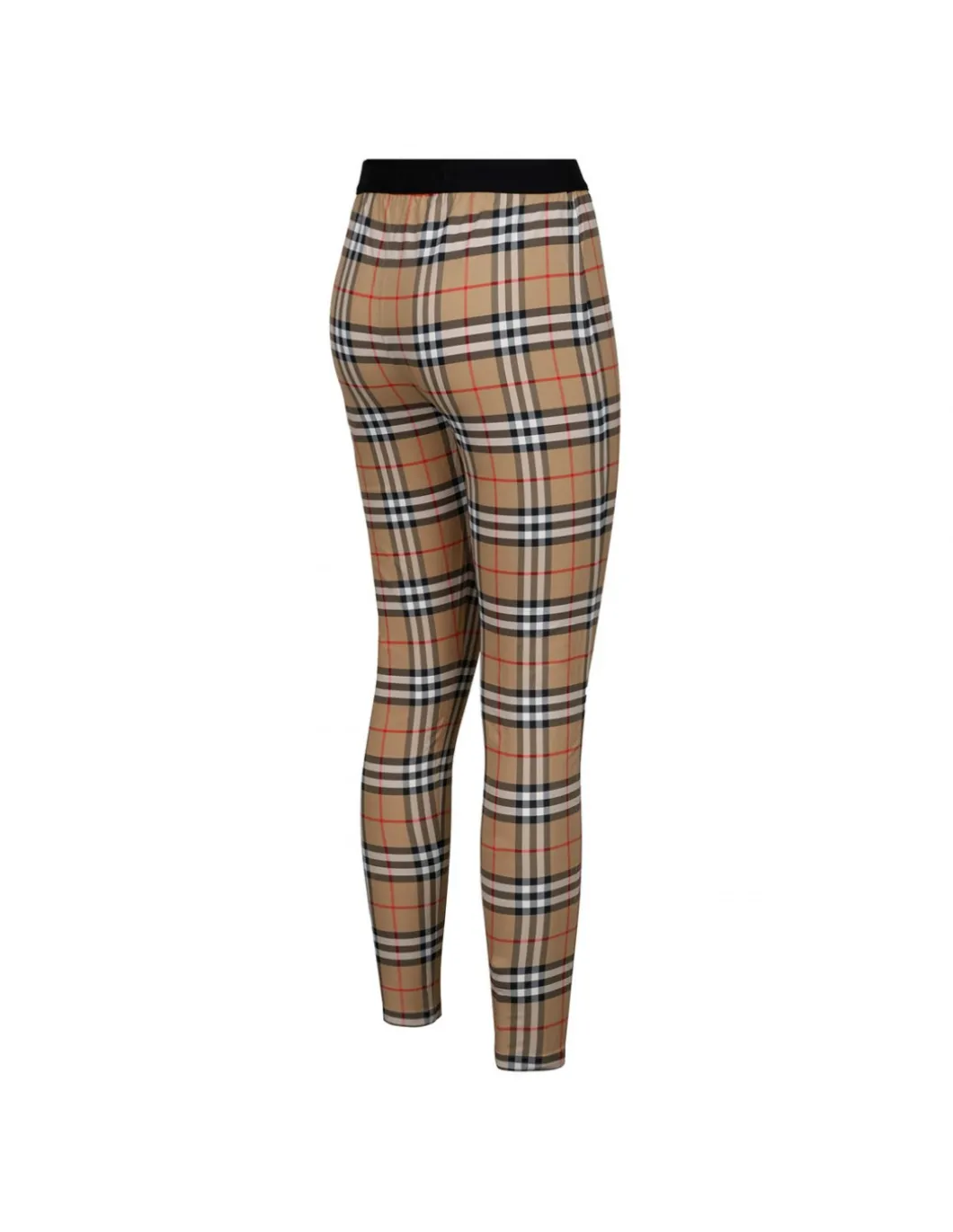 Check stretch jersey leggings
