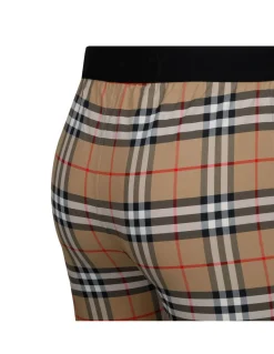Check stretch jersey leggings