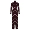 Chevron knit maxi dress