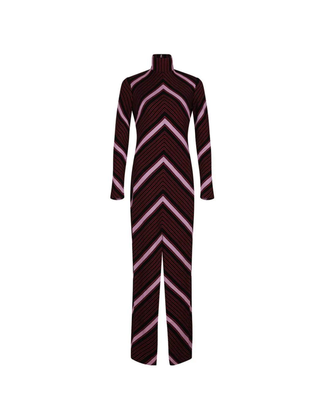 Chevron knit maxi dress