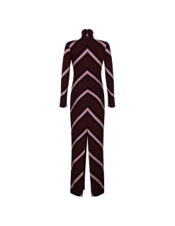 Chevron knit maxi dress
