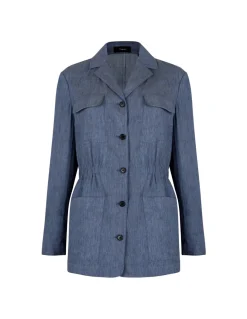 Cinched denim jacket