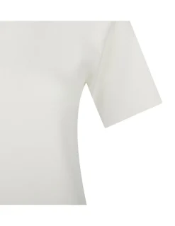 Cream white viscose blend top