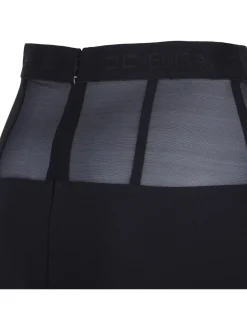 Crepe skirt with tulle