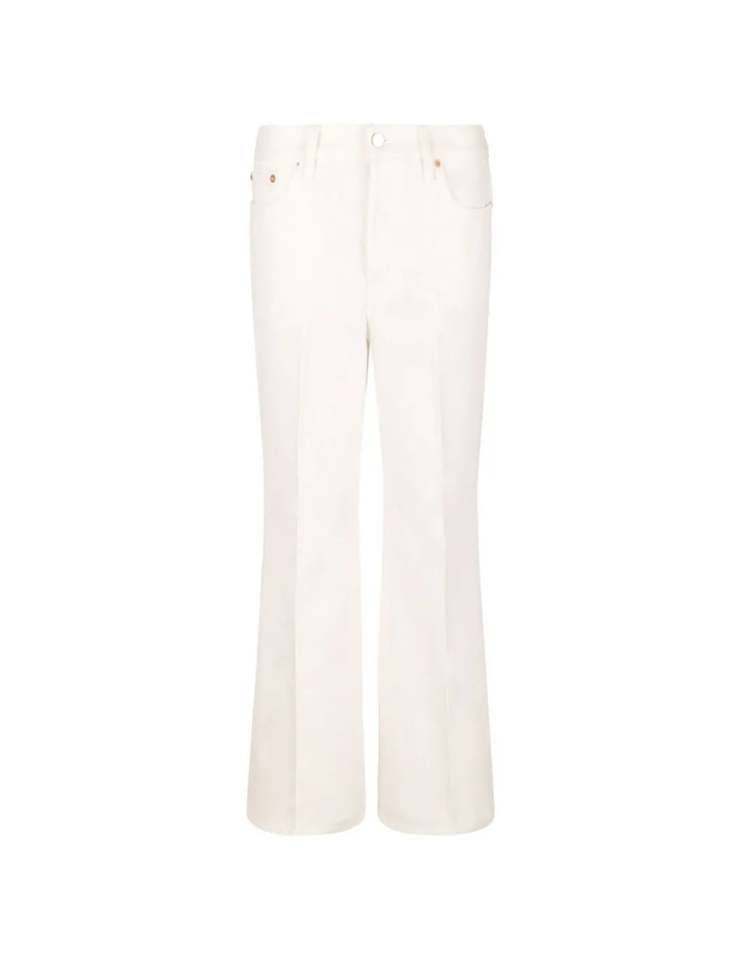 Cropped flared denim jeans
