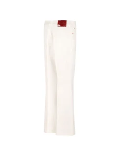 Cropped flared denim jeans