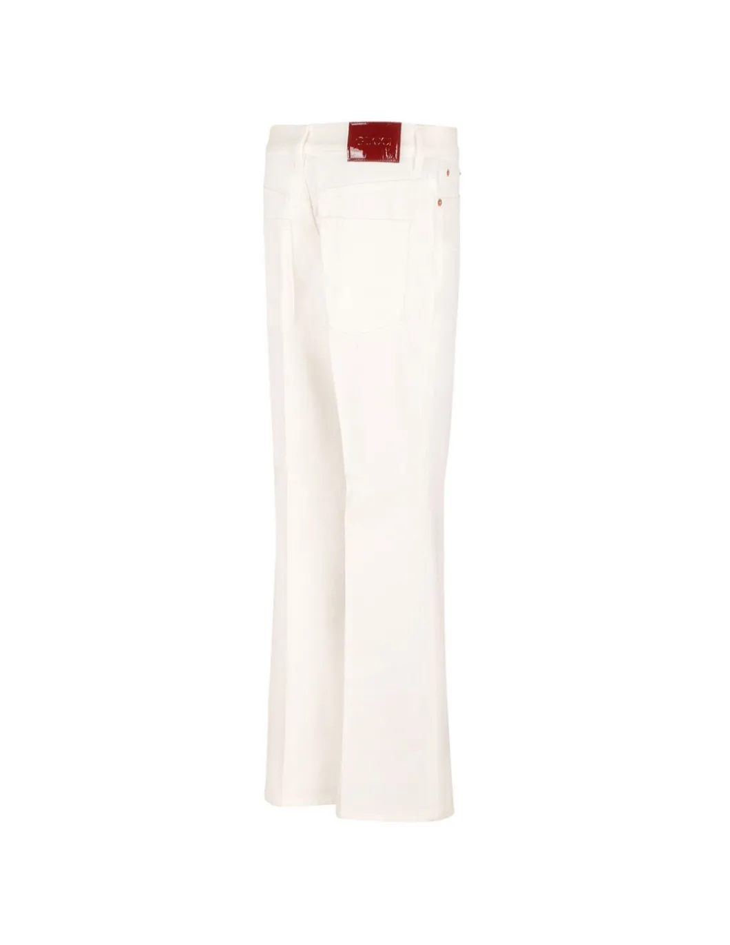 Cropped flared denim jeans