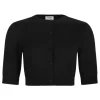 Cropped wool cardigan