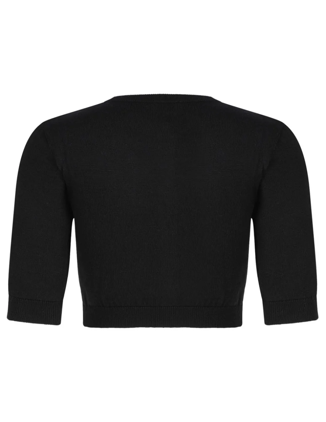 Cropped wool cardigan