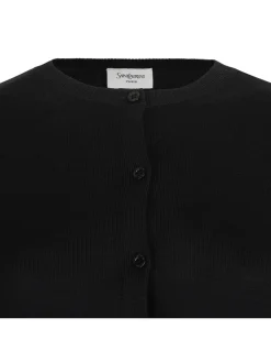 Cropped wool cardigan