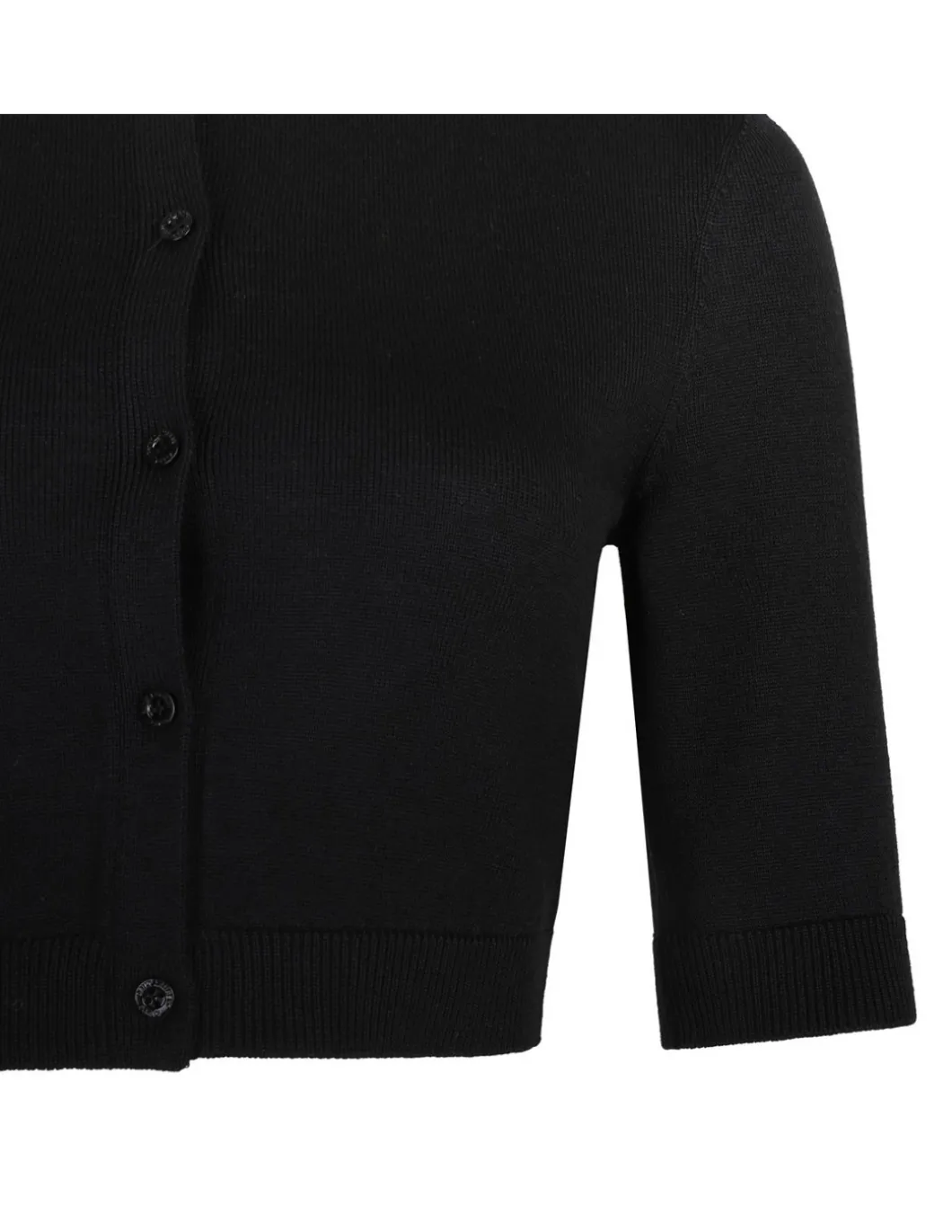Cropped wool cardigan