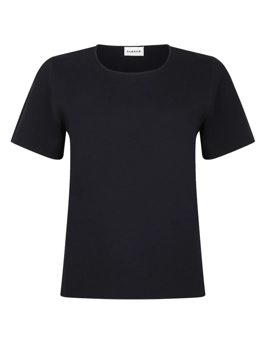 Dark blue viscose blend top