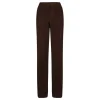 Dark chocolate hue corduroy pants