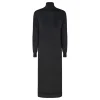 Dark gray knit wool blend dress