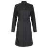 Dark gray shirt dress