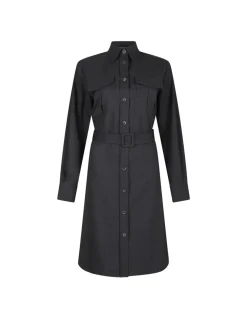 Dark gray shirt dress