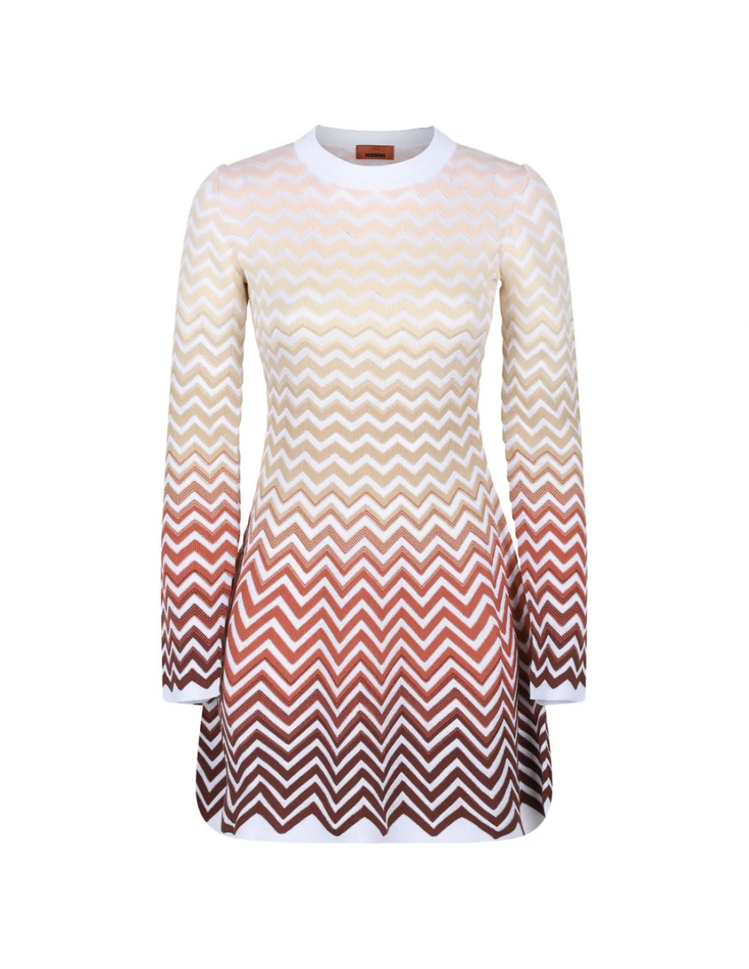 Dégradé chevron motif mini dress