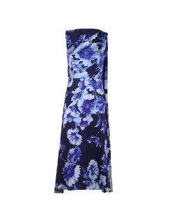 Draped midi cocktail dress