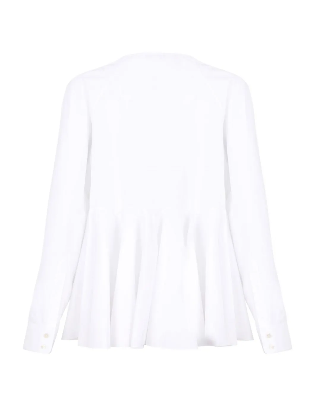 Flared poplin shirt