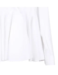 Flared poplin shirt