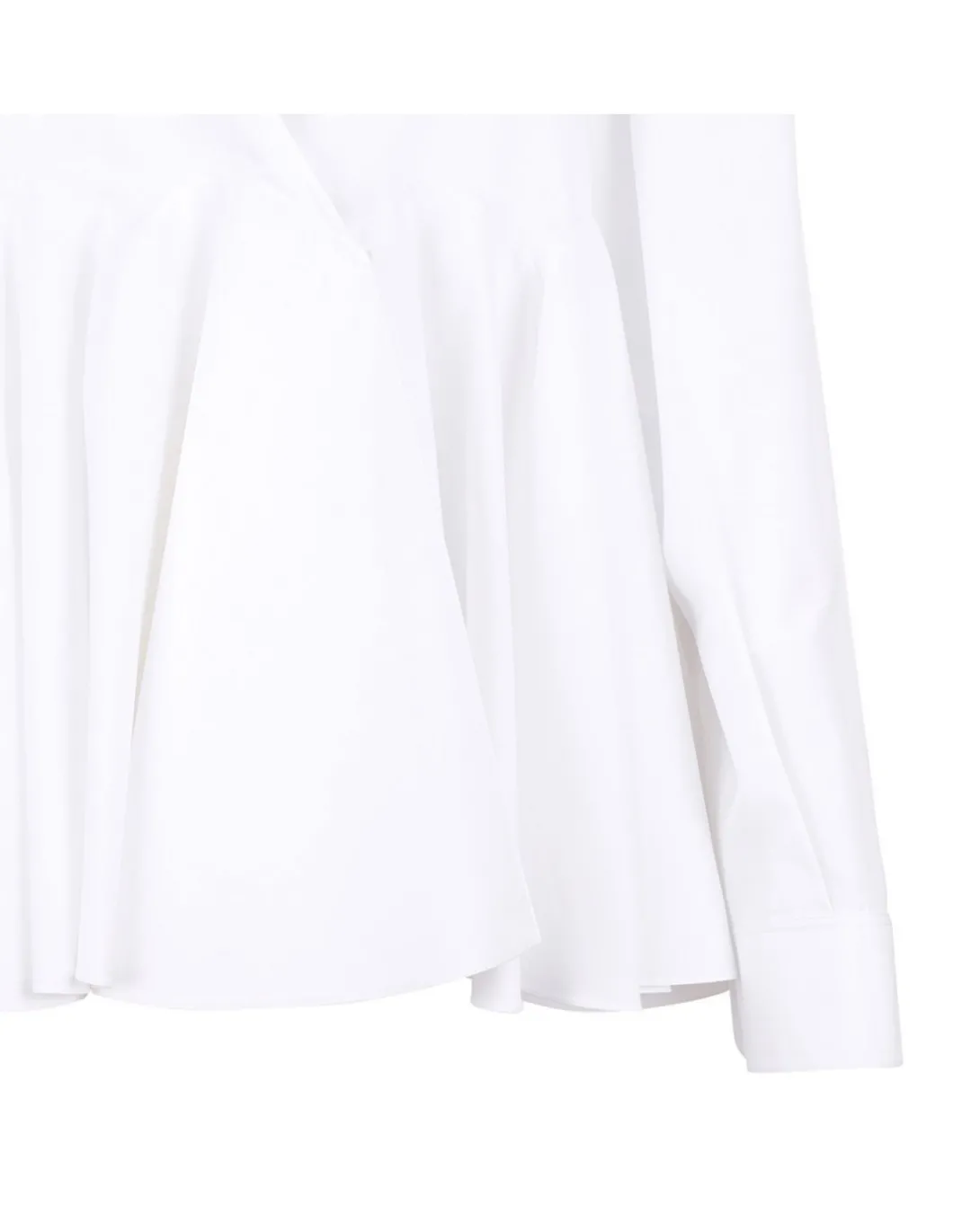 Flared poplin shirt