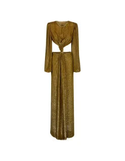 Galena silk lurex gown