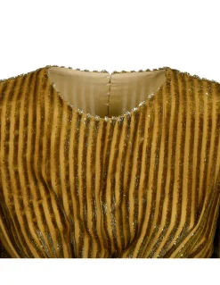 Galena silk lurex gown