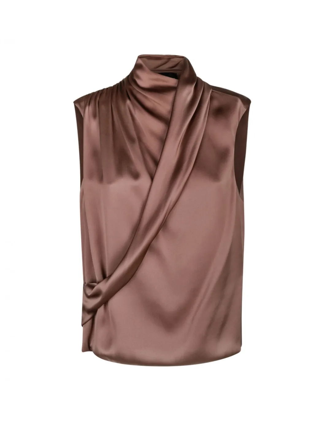 Gathered silk top