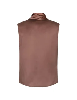 Gathered silk top