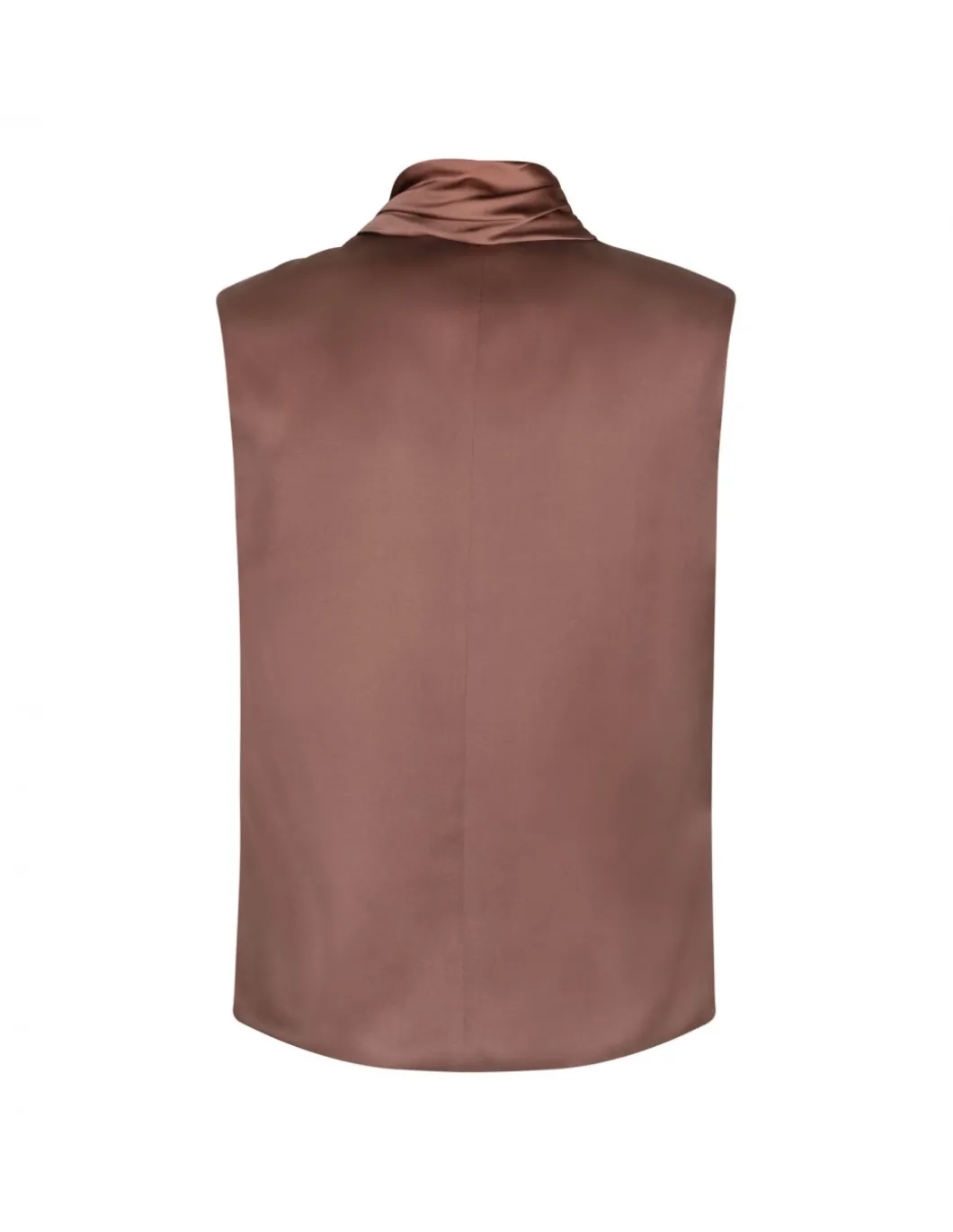 Gathered silk top