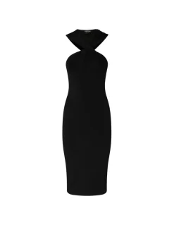 Halterneck knit dress