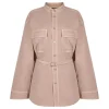 Ivonne twill denim safari jacket
