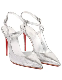 Jenlove laminated leather pumps