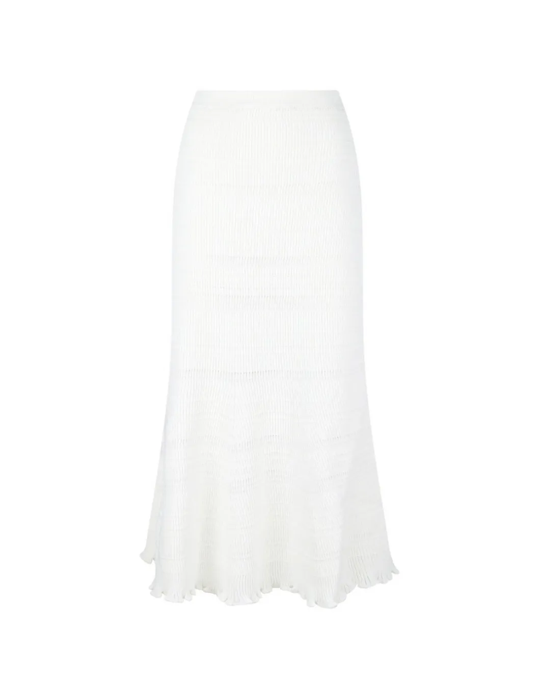 Knit cotton midi skirt
