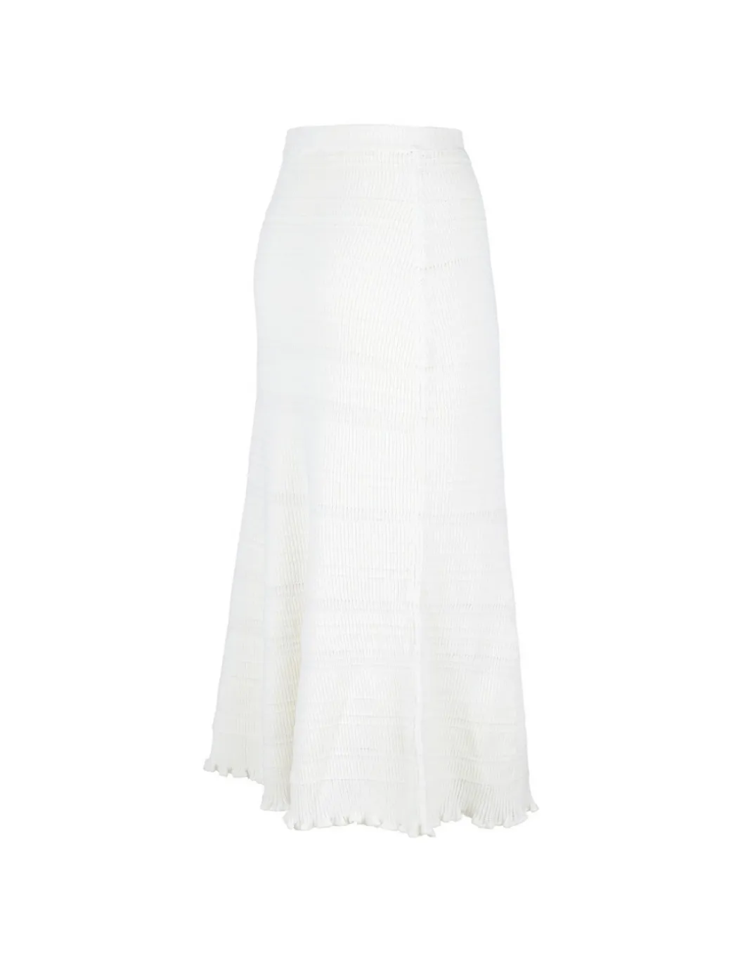 Knit cotton midi skirt