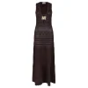 Knit dress with jewel flower