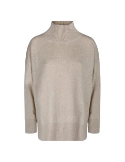 Light beige merino and cashmere blend sweater