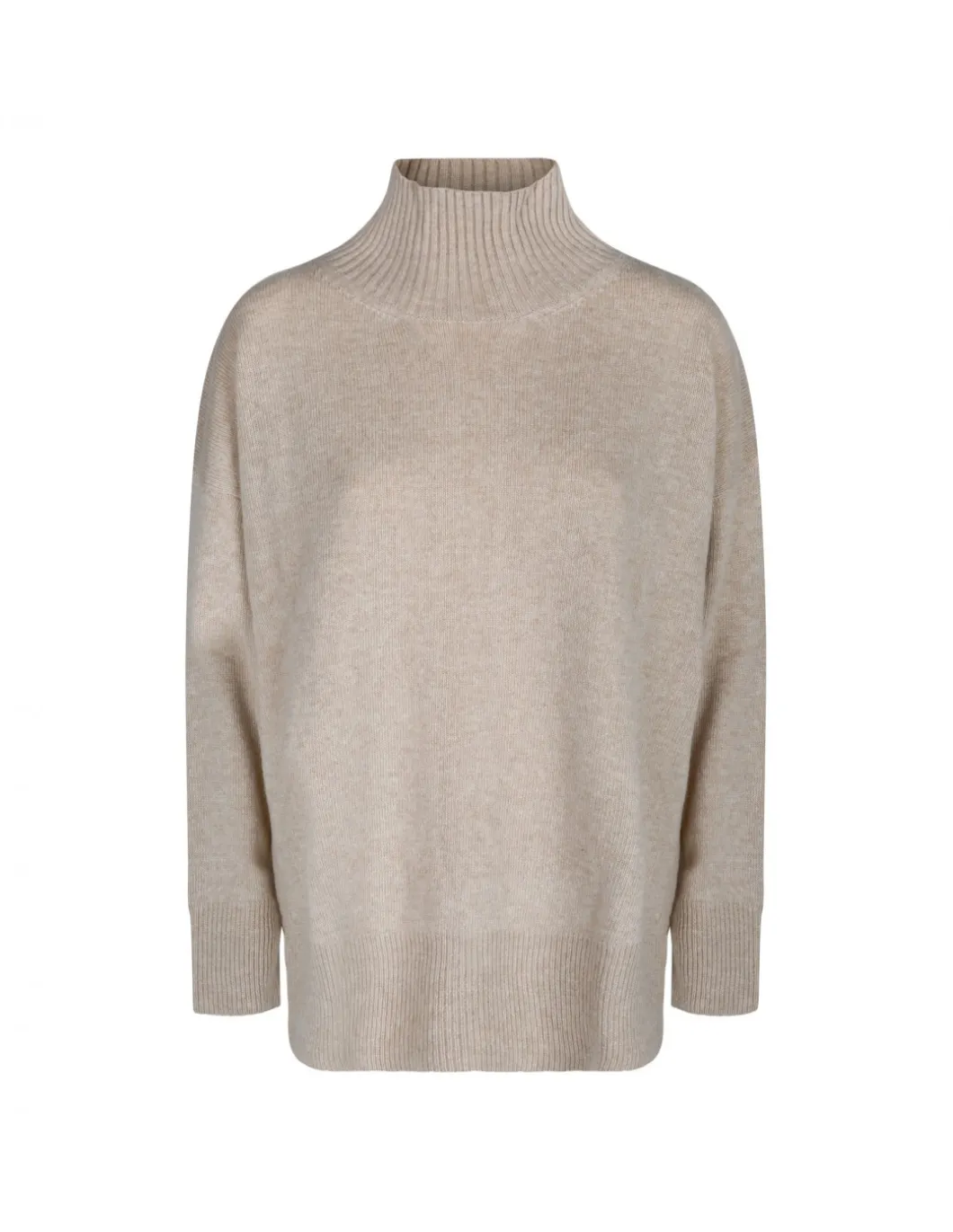Light beige merino and cashmere blend sweater